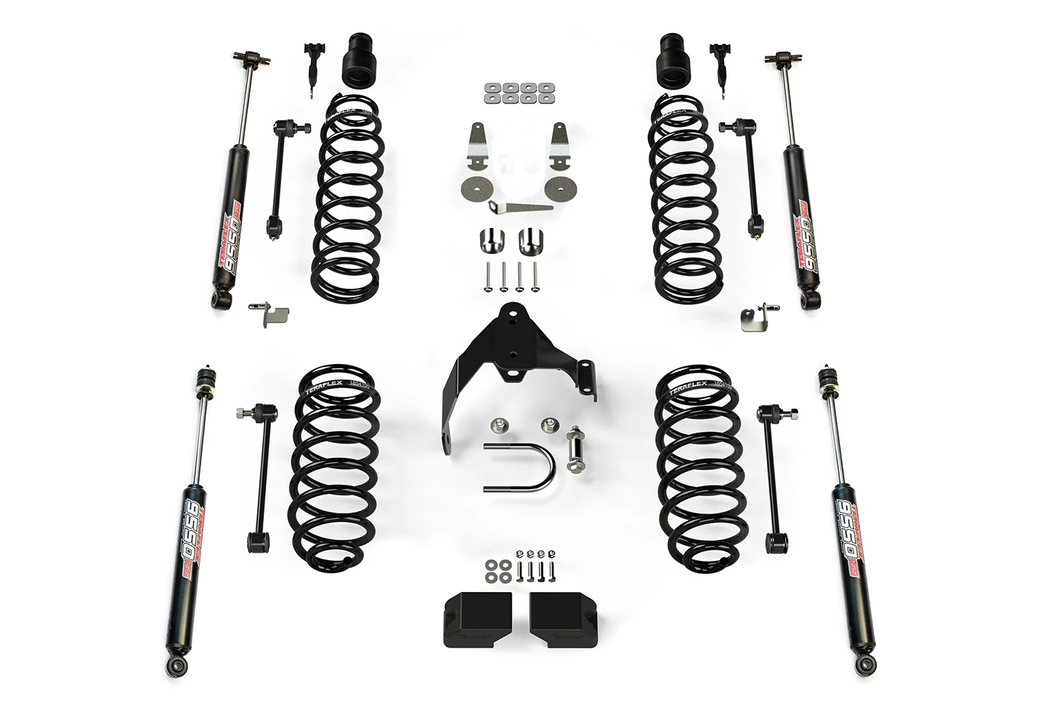 07-18 Wrangler JK 4 Door 3 Inch Coil Spring Base Lift Kit & 9550 VSS Twin-Tube Shocks TeraFlex - 1251200 - TeraFlex