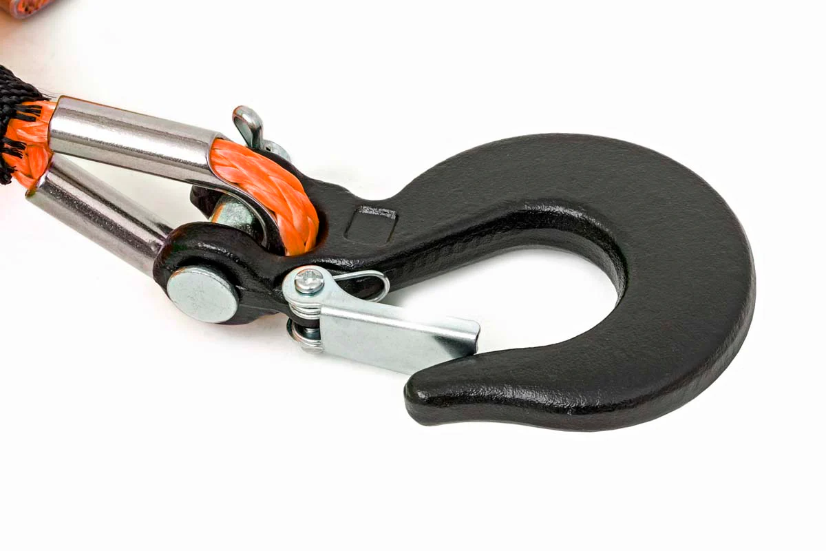 1/4 Inch Synthetic Rope 85 Feet Rated Up to 16,000 Lbs 3/8 Inch Includes Clevis Hook and Protective Sleeve UTV, ATV Orange Rough Country - RS143 - Image 2