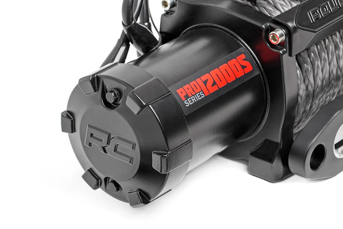 100 LB Electric Winch Synthetic Rope Pro Series Rough Country - PRO12000S - Image 6