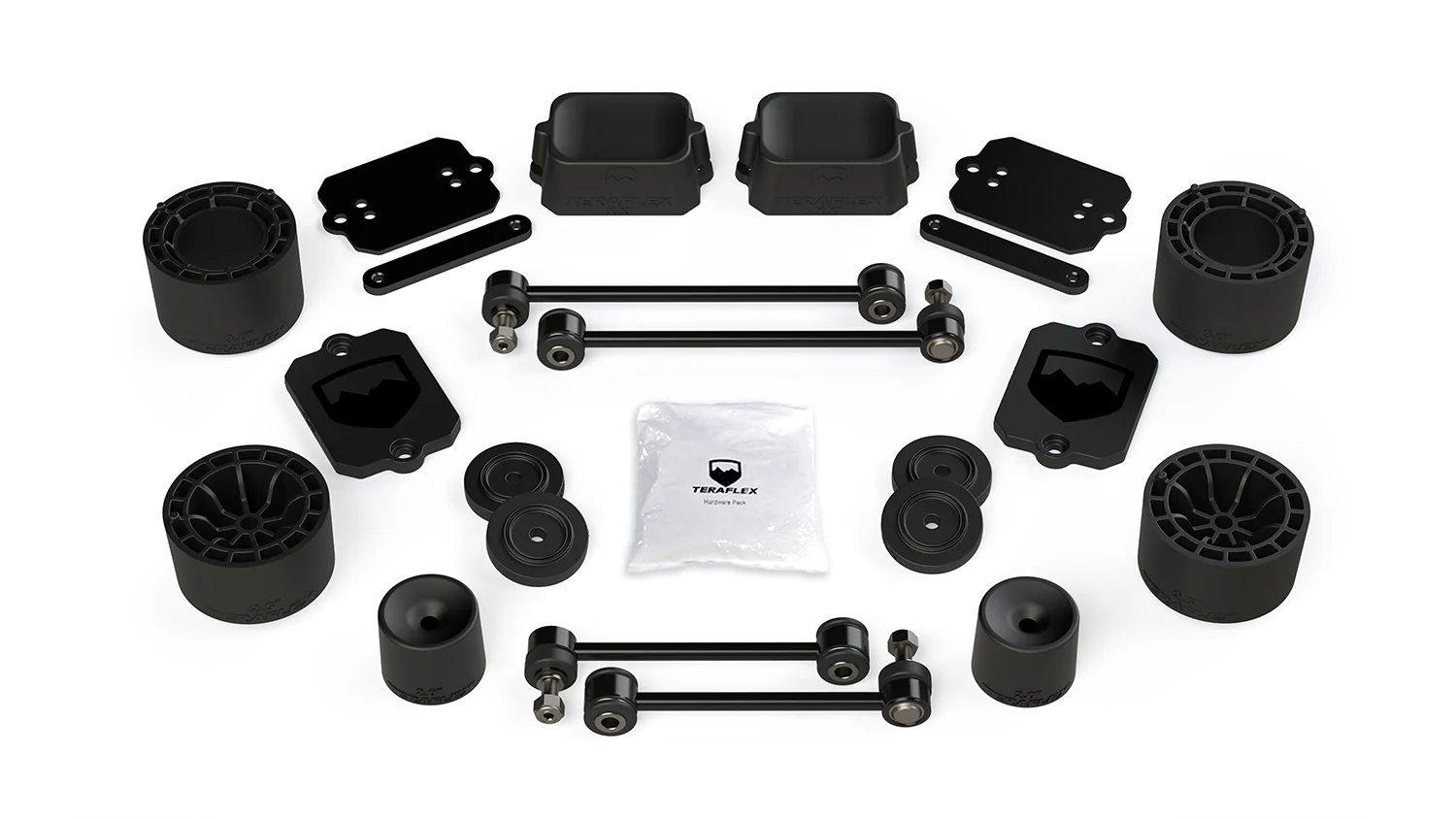 18-Up Wrangler JL 4 Door Sport Sahara 2.5 Inch Performance Spacer Lift Kit No Shocks or Exts TeraFlex - 1365200 - TeraFlex