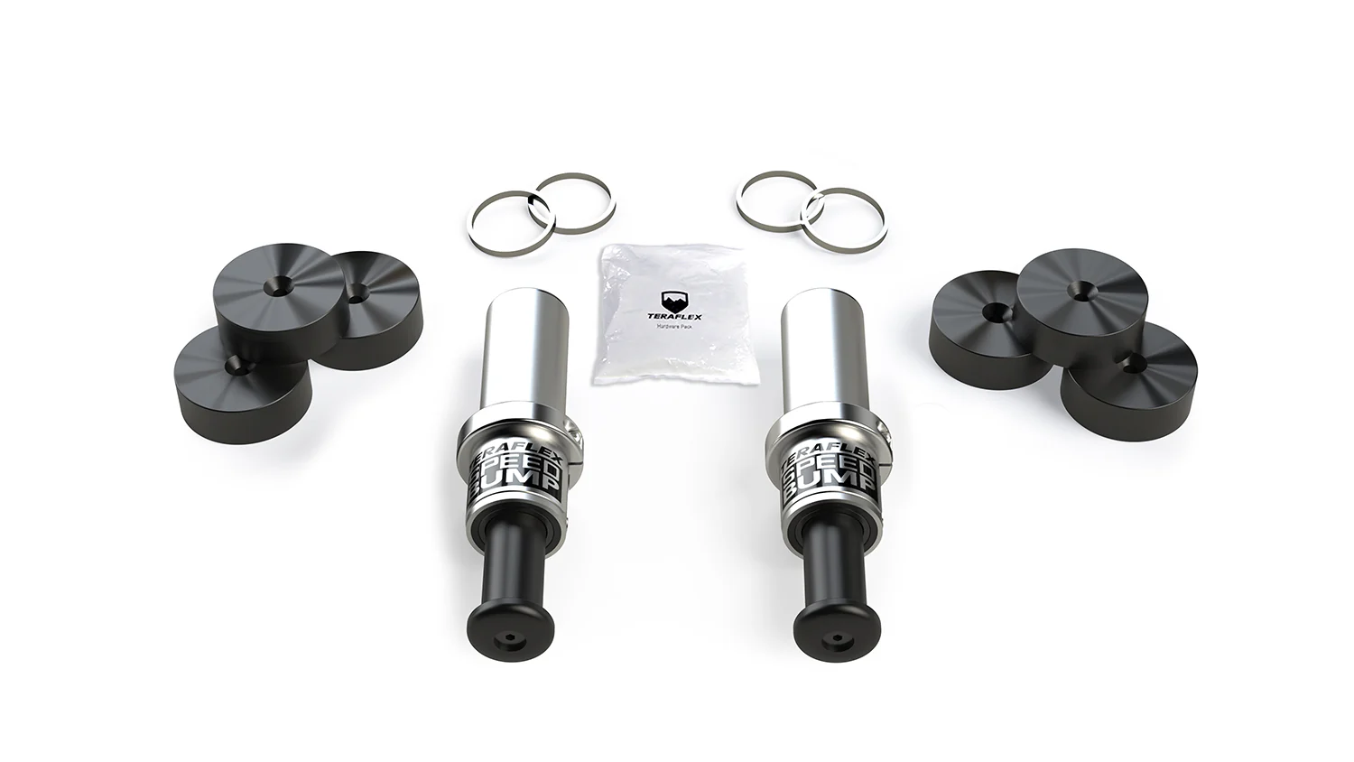 18-Up Wrangler JT/Gladiator 3 Inch-Stroke SpeedBump Bump Stop Kit Front 4.5 Inch Lift TeraFlex - 1958325 - TeraFlex
