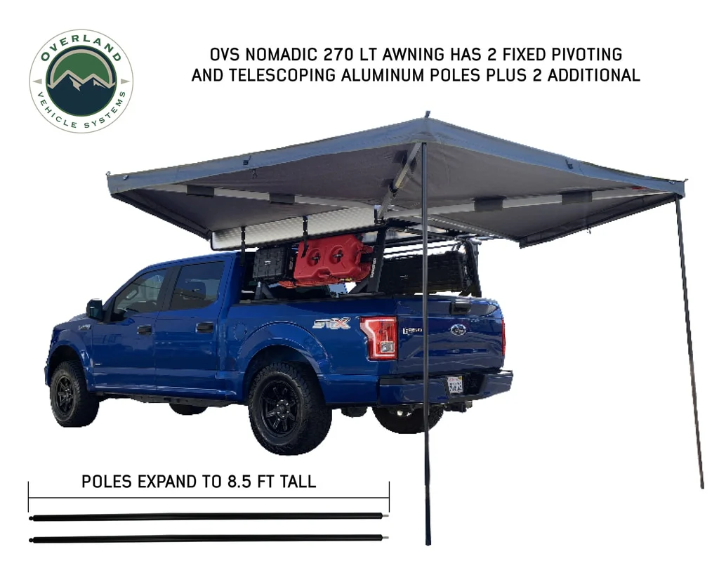 270 Degree Awning Free Standing - Nomadic 270 LT - Dark Gray Overland Vehicle Systems - 19559907 - Image 4