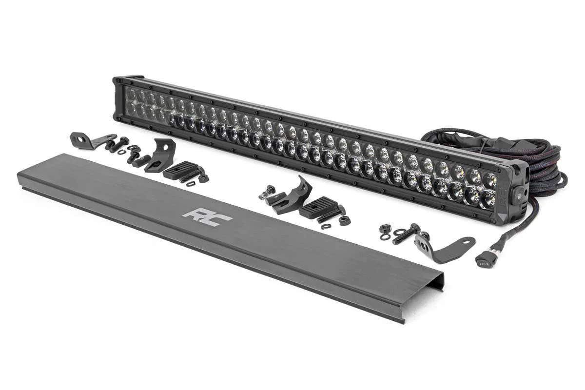 30 Inch CREE LED Light Bar Dual Row Black Series w/Cool White DRL Rough Country - 70930BD - Image 4