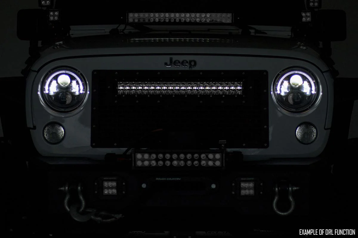 30 Inch Curved CREE LED Light Bar Dual Row Black Series w/Amber DRL Rough Country - 72930BDA - Image 2