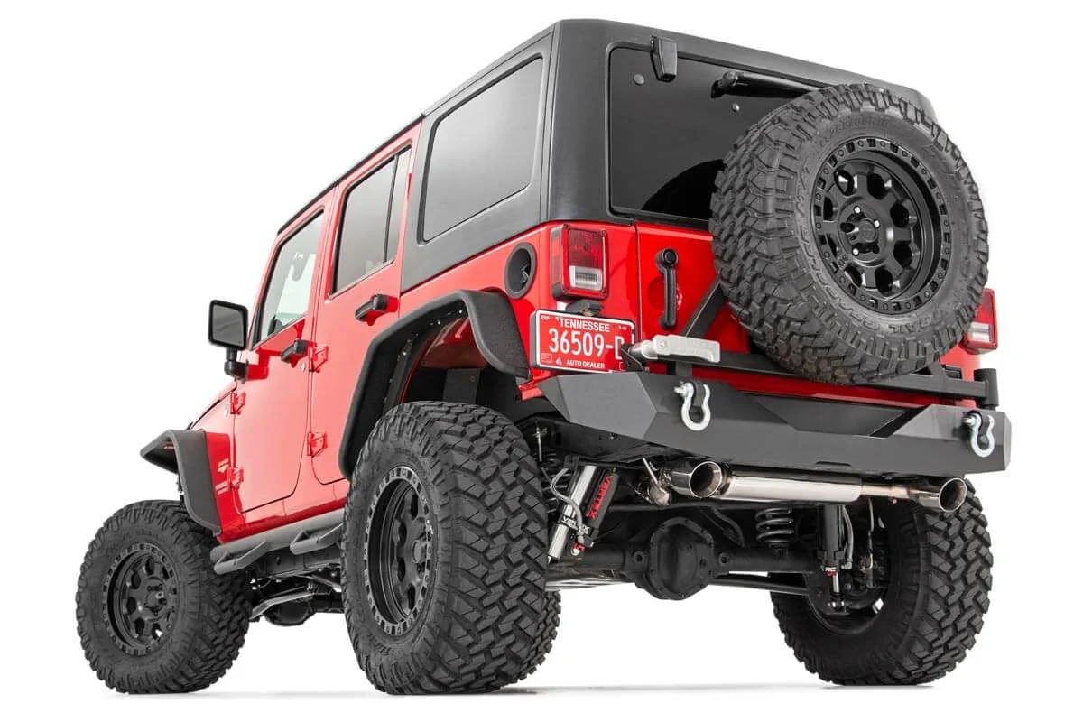 4.0 Inch Jeep Long Arm Suspension Lift Kit w/ Vertex Adjustable Reservoir Shocks 12-18 Wrangler JK 4-door Rough Country - 78650A - Image 6
