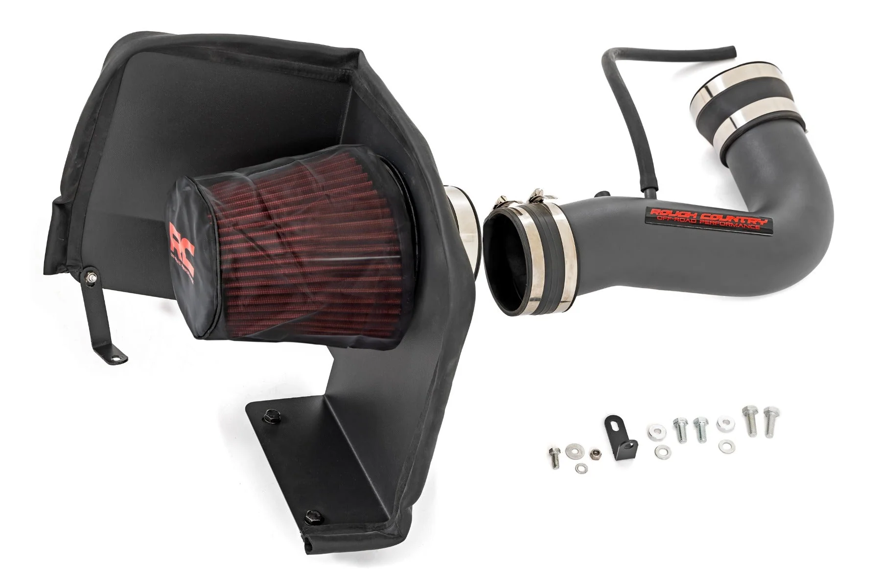 4.8L/5.3L/6.0L Cold Air Intake Kit Chevy Silverado 1500 (07-08) With Pre-Filter Bag Rough Country - 10475PF