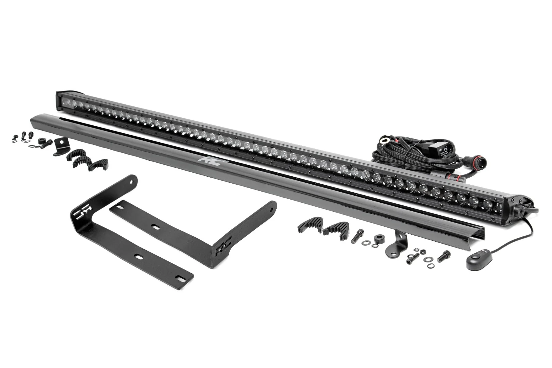 50 Inch Single Row LED Light Kit Black Series Front-Facing 14-22 Kubota RTV-X900/RTV-X1100 Diesel Rough Country - 98008
