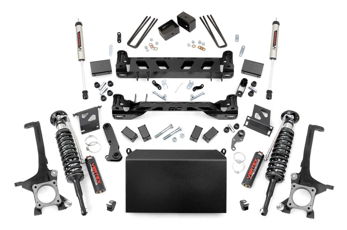 6 Inch Toyota Suspension Lift Kit w/Vertex Coilovers & V2 Shocks 07-15 Tundra Rough Country - 75457 - Image 4