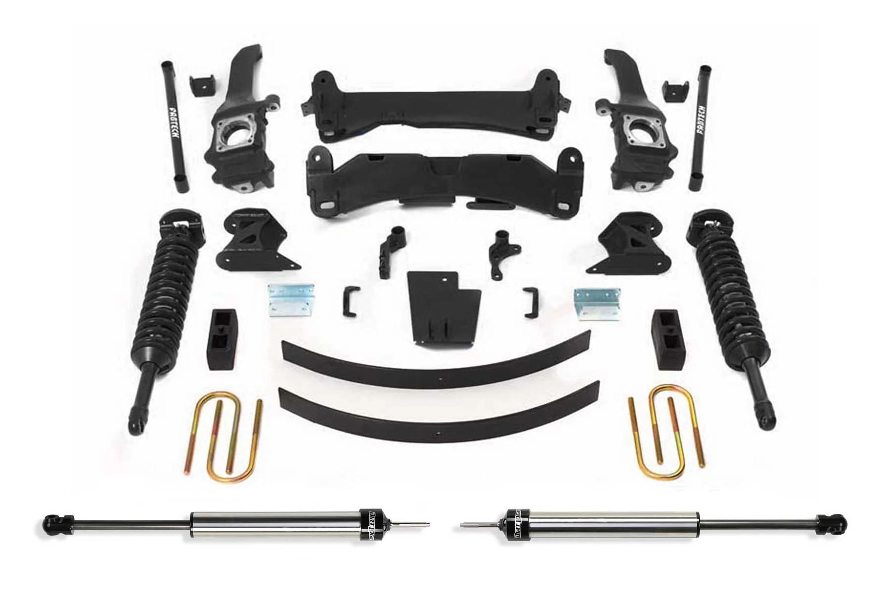 6" PERF SYS W/DLSS 2.5 C/Os & RR DLSS 05-14 TOYOTA TACOMA 4WD/2WD 6 LUG MODELS. - K7020DL