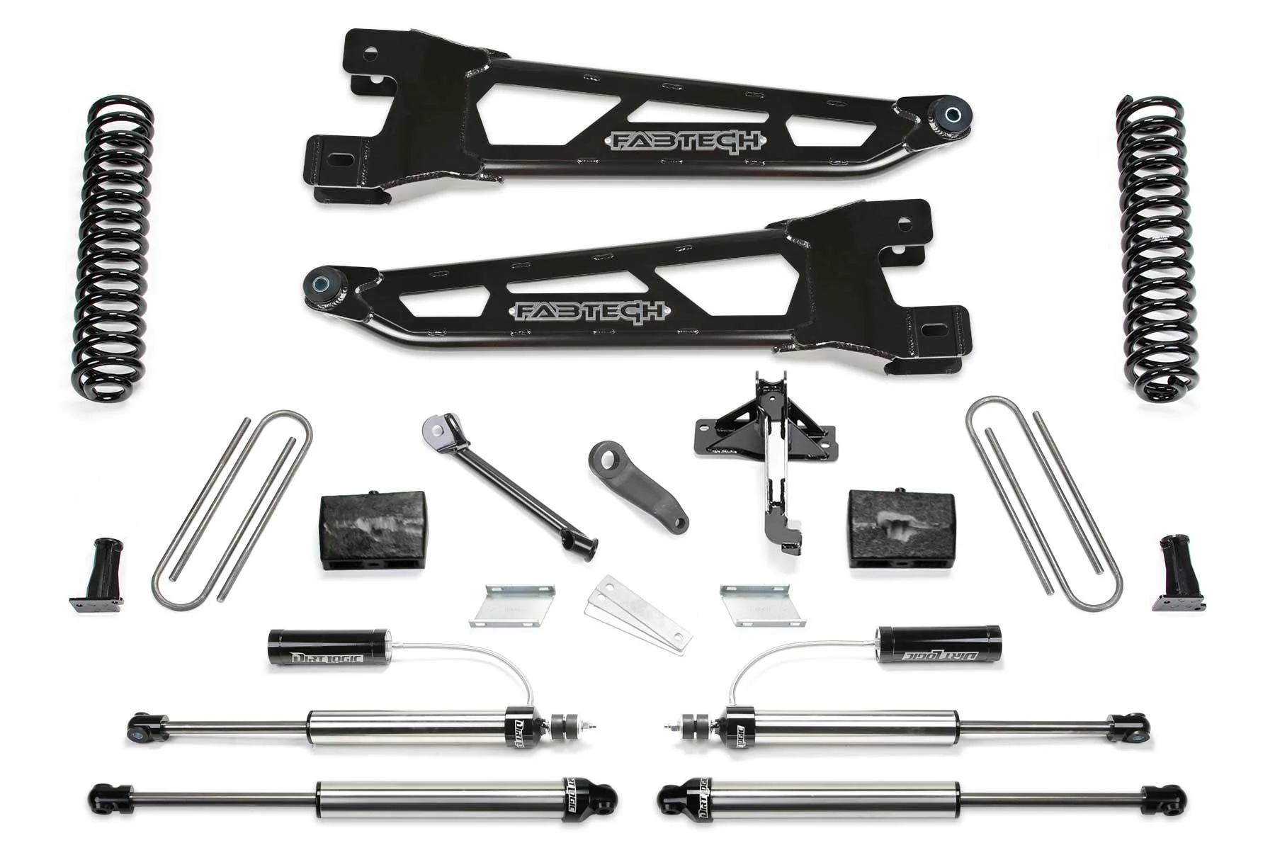 6" RAD ARM SYS W/COILS & 2.25 DL RESI FRT AND DL RR SHKS 17-21 FORD F250/350 4WD - K2295DL