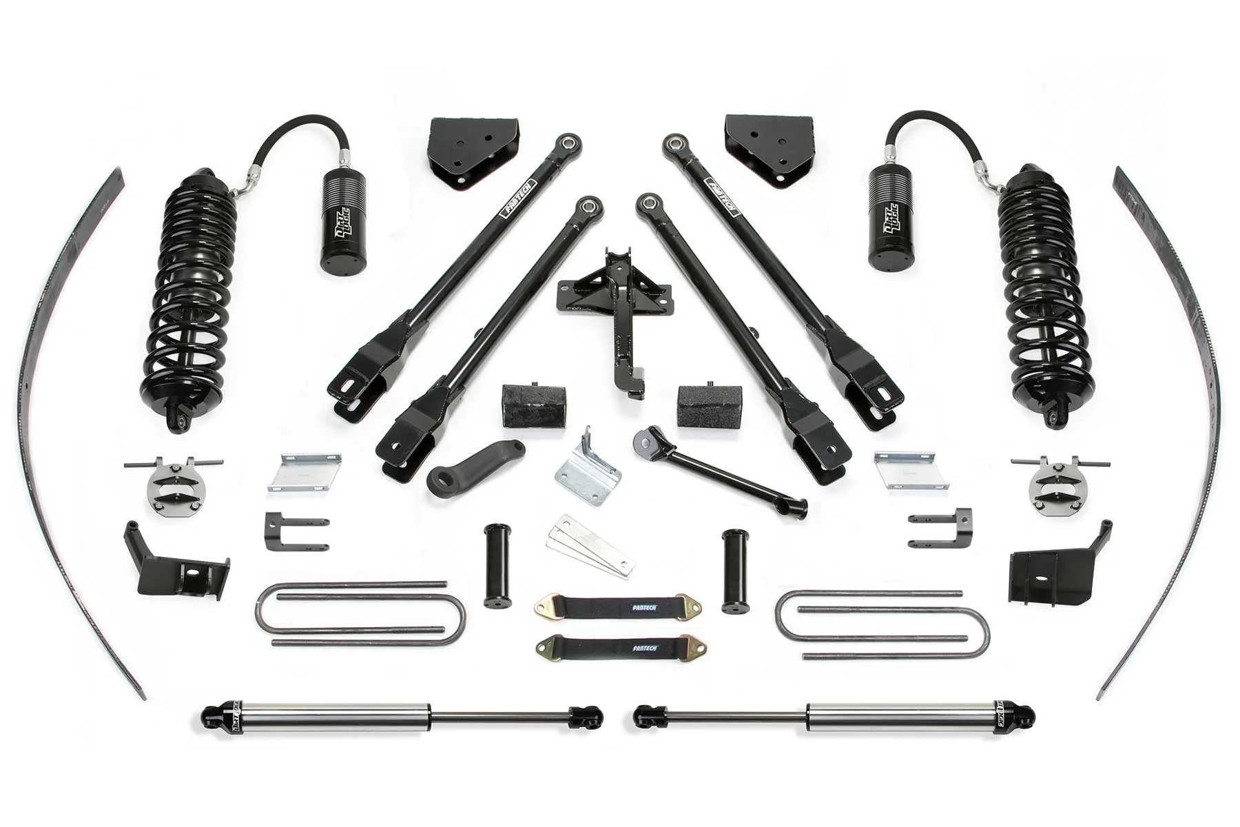 8" 4LINK SYS W/ 4.0 R/R & 2.25 2011-16 FORD F250 4WD W/FACTORY OVERLOAD. - K2277DL