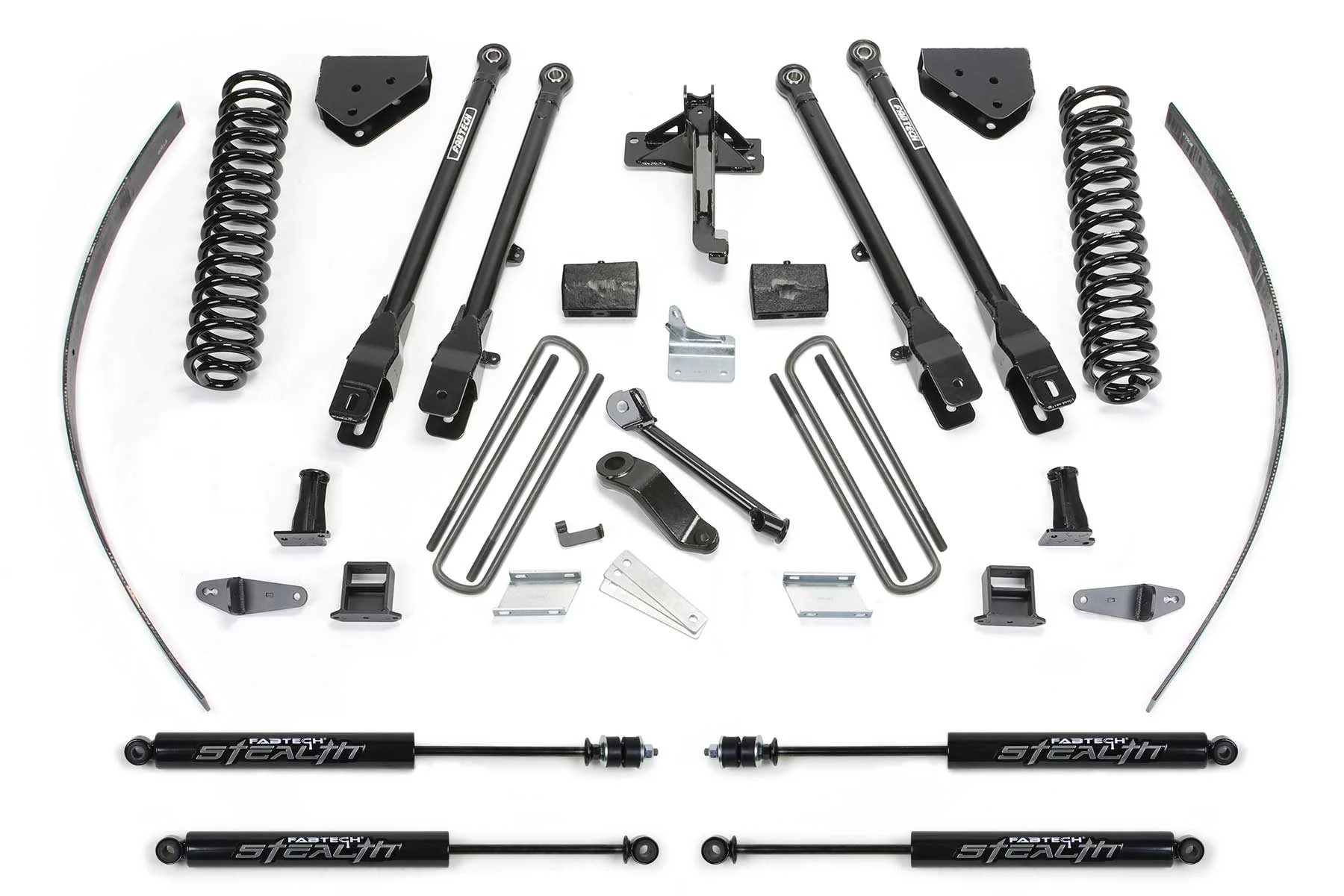 8" 4LINK SYS W/COILS & STEALTH 2008-16 FORD F250 4WD W/FACTORY OVERLOAD. - K2126M