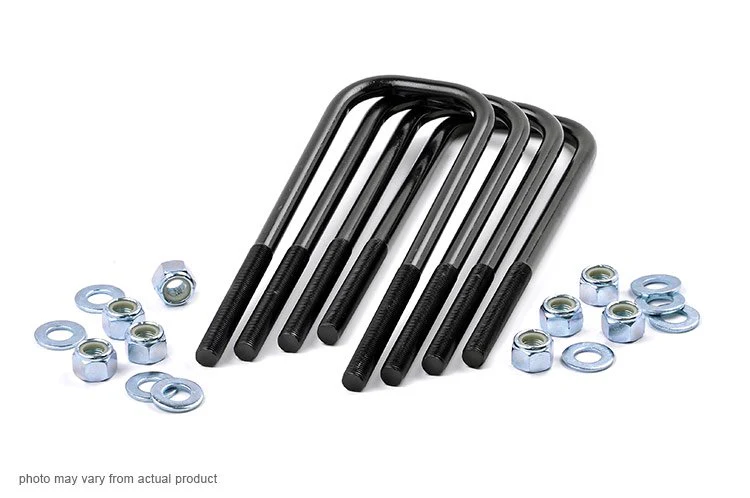 9/16 Inch Large Radius U Bolts 3.125 x 11.5 E Coated Black Corrosion Resistant Set of 4 Rough Country - 7653 - Image 2