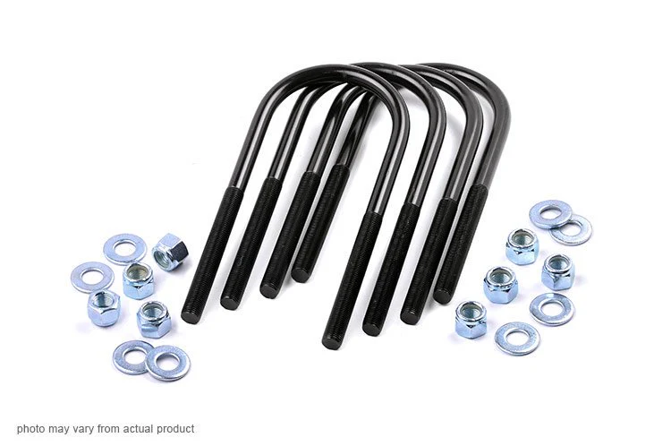 9/16 Inch Round U Bolts 3.0 x 9.50 E Coated Black Corrosion Resistant Sold as Set of 4 Rough Country - 7608 - Image 2
