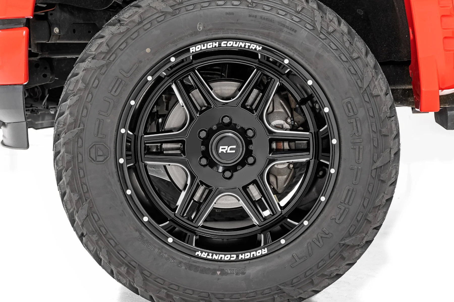 92 Series Wheel Machined One-Piece Gloss Black 20x12 6x5.5 -44mm Rough Country - 92201212 - Image 113