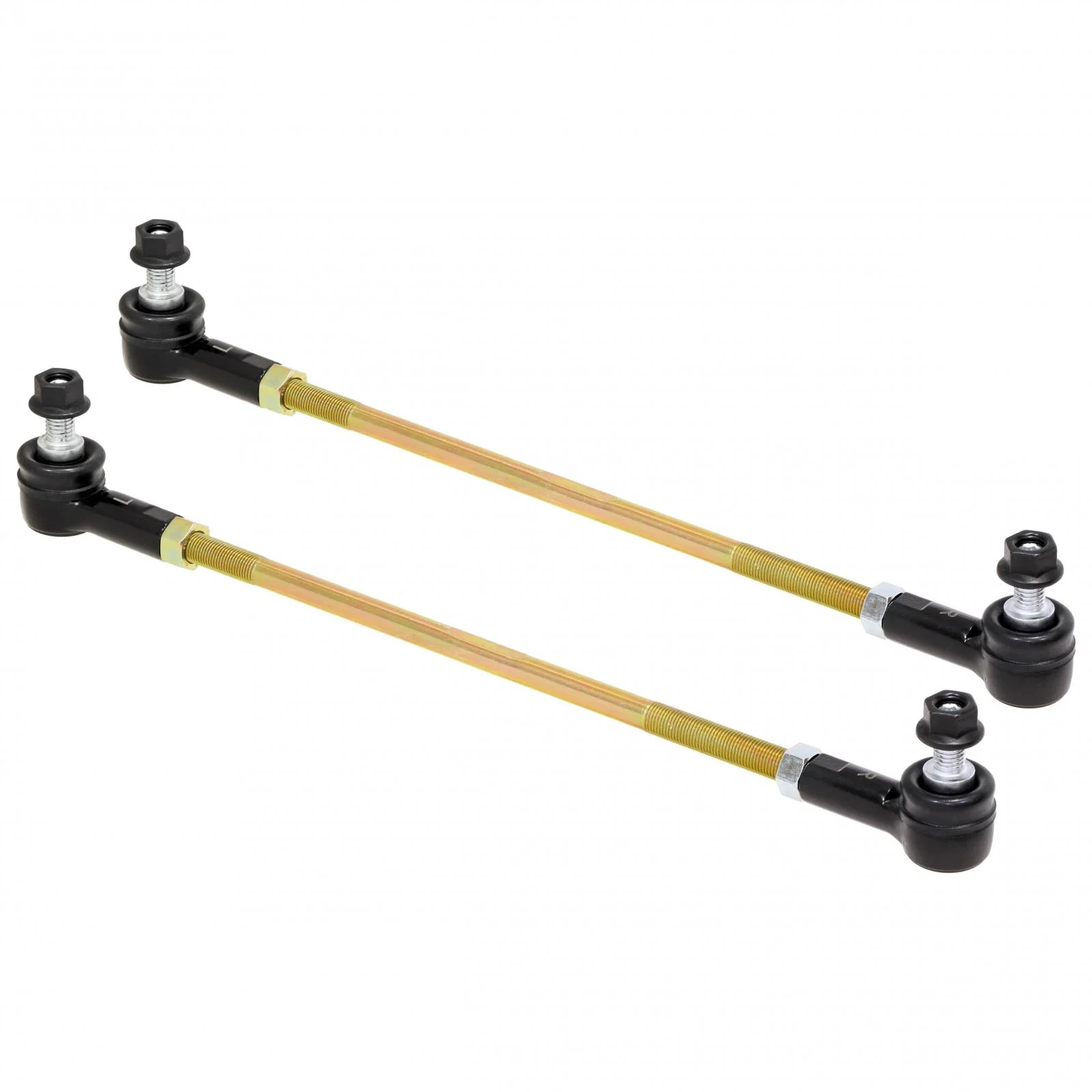Adjustable Sway Bar End Link Kit (14 Inch Long Rods w/ Sealed Rod Ends and Jam Nuts pair) RockJock 4X4 - RJ-203002-101