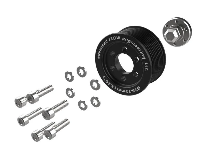 aFe 15-23 Dodge Challenger / 15-23 Dodge Charger SRT Hellcat 3.10in Supercharger Power Pulley Kit - Image 4