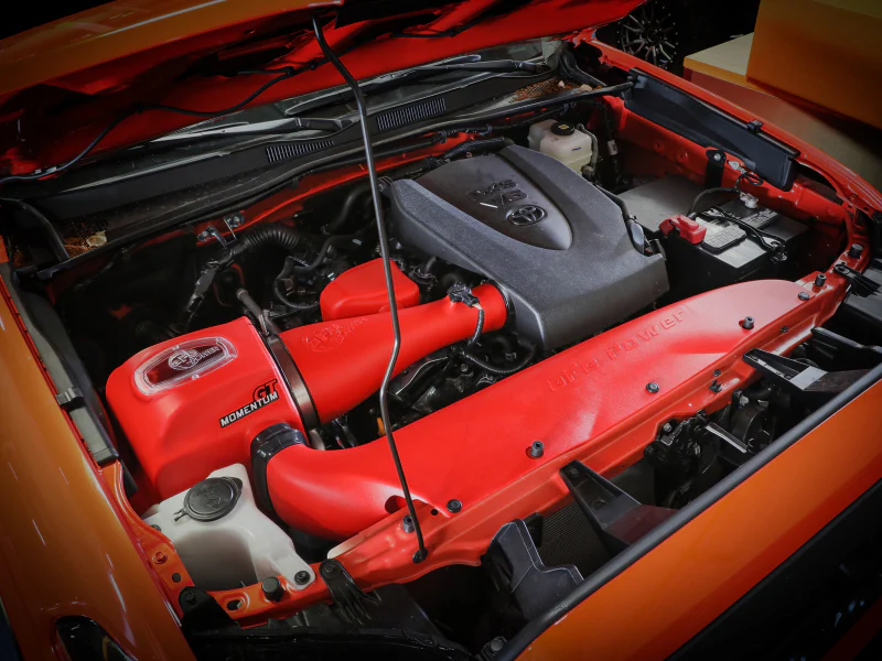 aFe 16-23 Toyota Tacoma V6 3.5L Momentum GT Red Edition Cold Air Intake System w/ Pro DRY S Filter - Image 2
