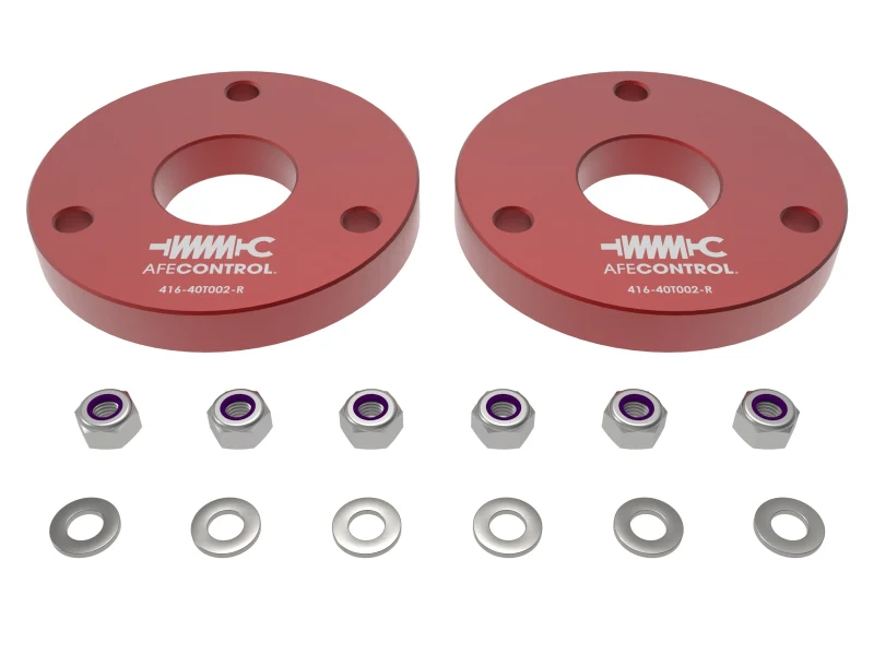 aFe CONTROL 23-24 Chevrolet Colorado ZR2 / GMC Canyon AT4X L4 2.7L (t) 1.25in Leveling Kit - Red - Image 3