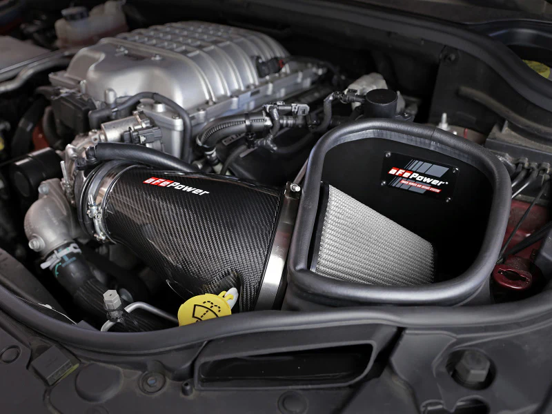 aFe Track Series Carbon Fiber Pro Dry S AIS - 19-20 Jeep Grand Cherokee Trackhawk 6.2L - Image 2