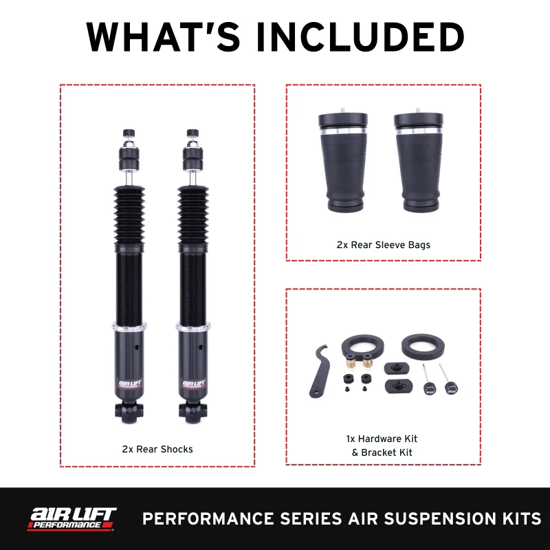 Air Lift Performance 2005-2014 Ford Mustang (S197) Rear Kit (3/8 Fittings Not Included) - Image 5