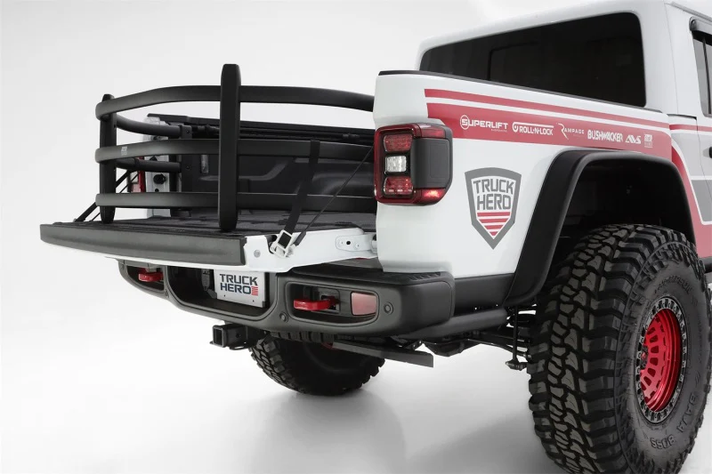 AMP Research 20-22 Jeep Gladiator (Does Not Work w/Tonneau Cvrs) Bedxtender HD Sport - Black - Image 7