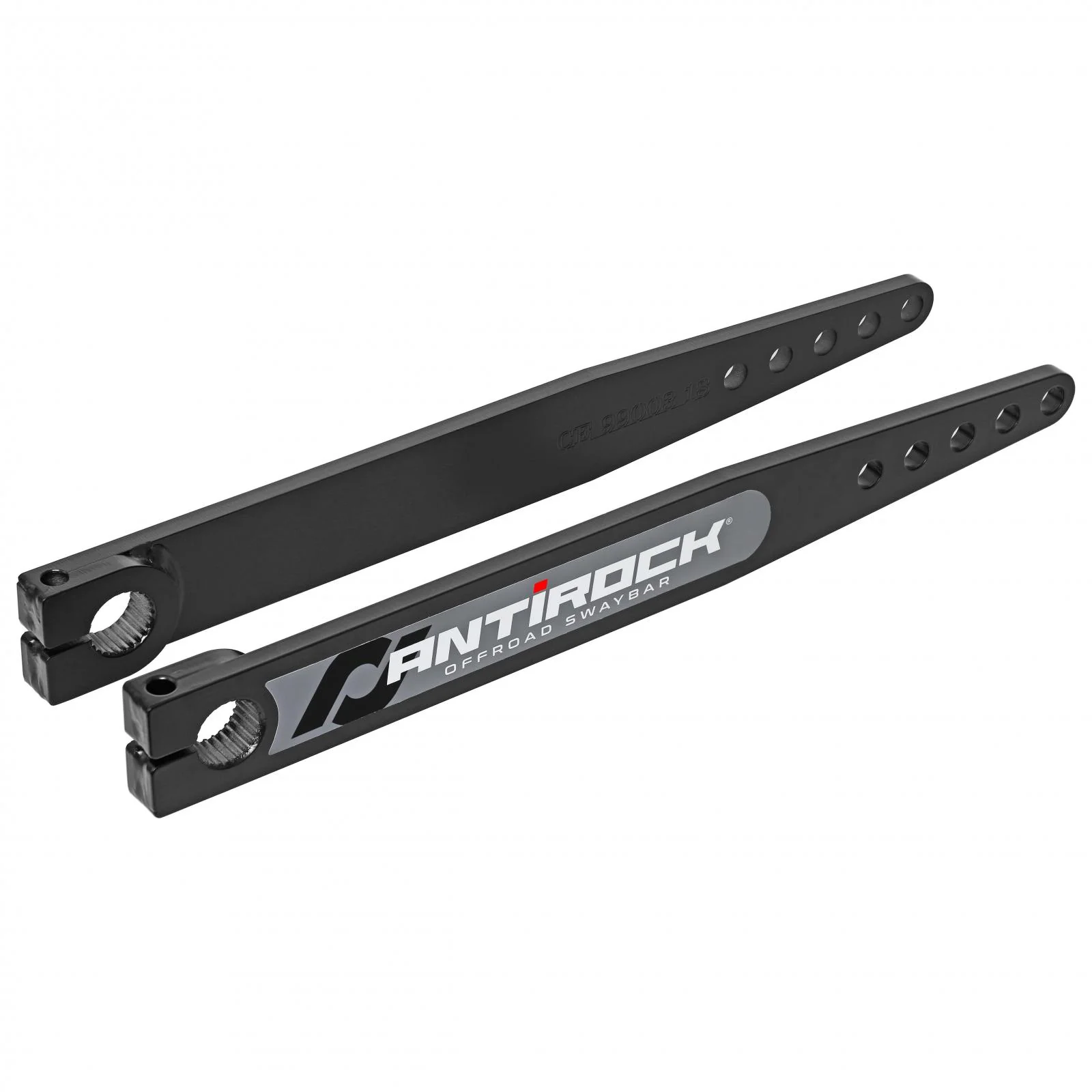 Antirock Fabricated Steel Sway Bar Arms 97-06 Wrangler TJ and LJ Unlimited/XJ/MJ 18 Inch Long OAL 16.195 Inch C-C 5 Holes Includes Stickers Pair RockJock 4x4 - RJ-202007-103