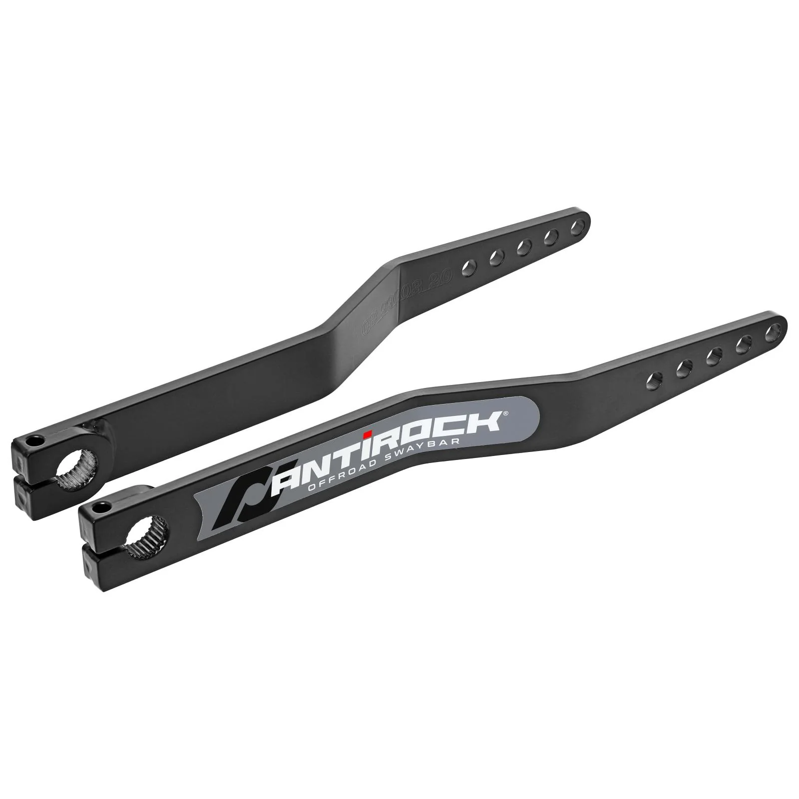 Antirock Fabricated Steel Sway Bar Arms Bent Style 19.25 Inch Long OAL 17.95 Inch C-C 1.7 Inch Offset Bend 5 Holes Includes Stickers Pair RockJock 4x4 - RJ-202009-101