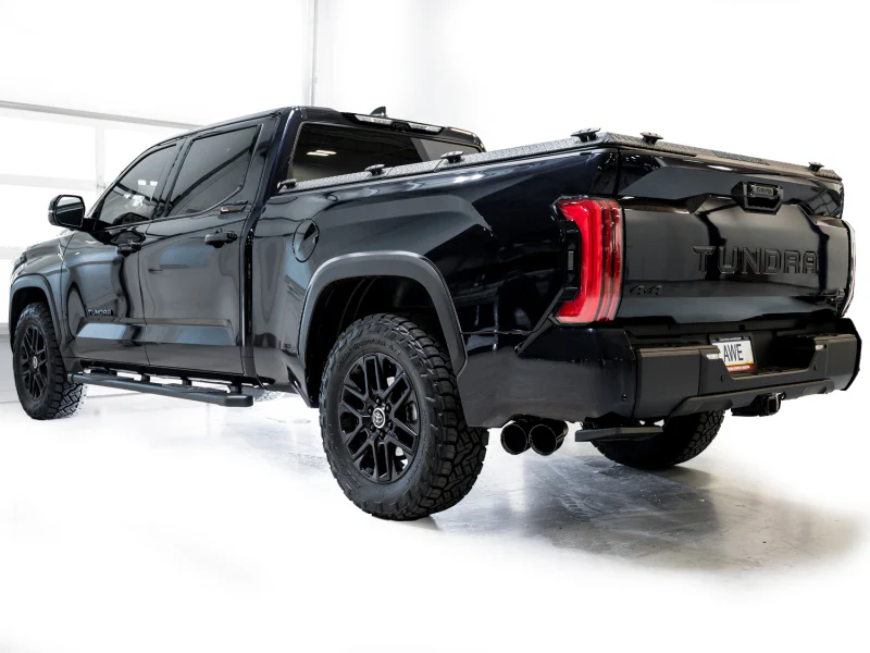 AWE 0FG Exhaust for 3rd Gen Toyota Tundra - Dual Diamond Black Tips - Image 3