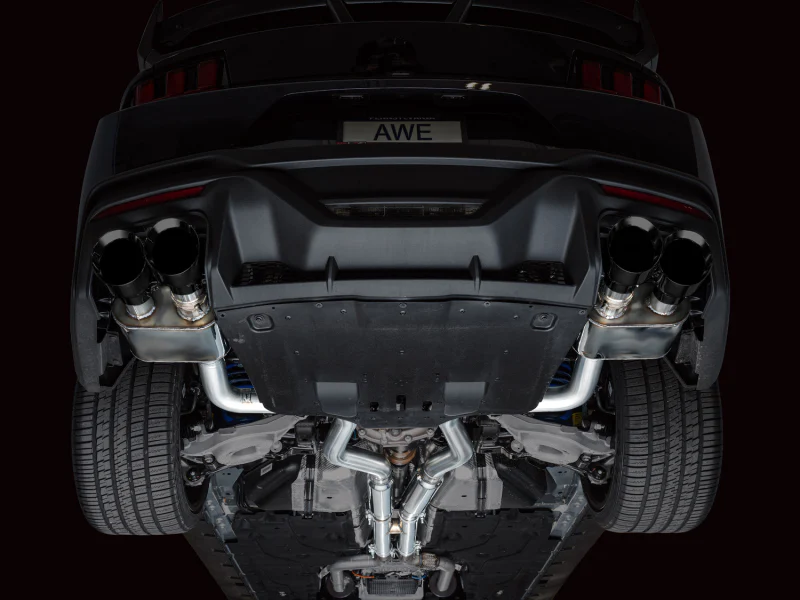 AWE 2024 Ford Mustang Dark Horse S650 RWD SwitchPath Catback Exhaust w/ Quad Diamond Black Tips - Image 6