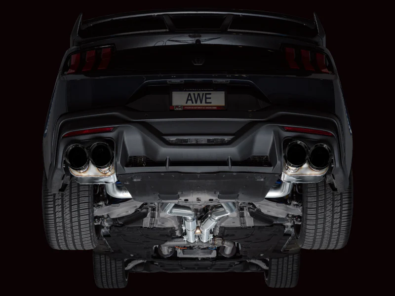 AWE 2024 Ford Mustang Dark Horse S650 RWD SwitchPath Catback Exhaust w/ Quad Diamond Black Tips - Image 7