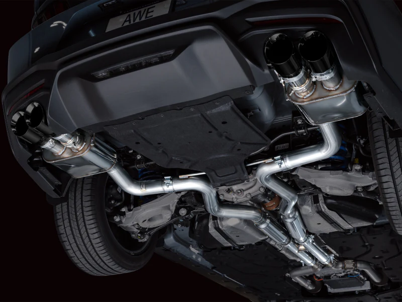 AWE 2024 Ford Mustang GT Fastback S650 RWD SwitchPath Catback Exhaust w/ Quad Diamond Black Tips - Image 11