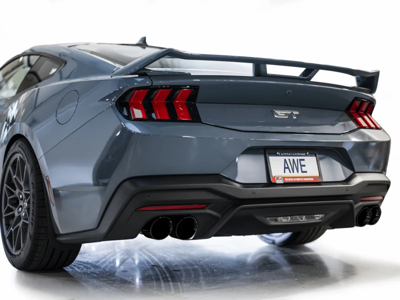 AWE 2024 Ford Mustang GT Fastback S650 RWD SwitchPath Catback Exhaust w/ Quad Diamond Black Tips - Image 12