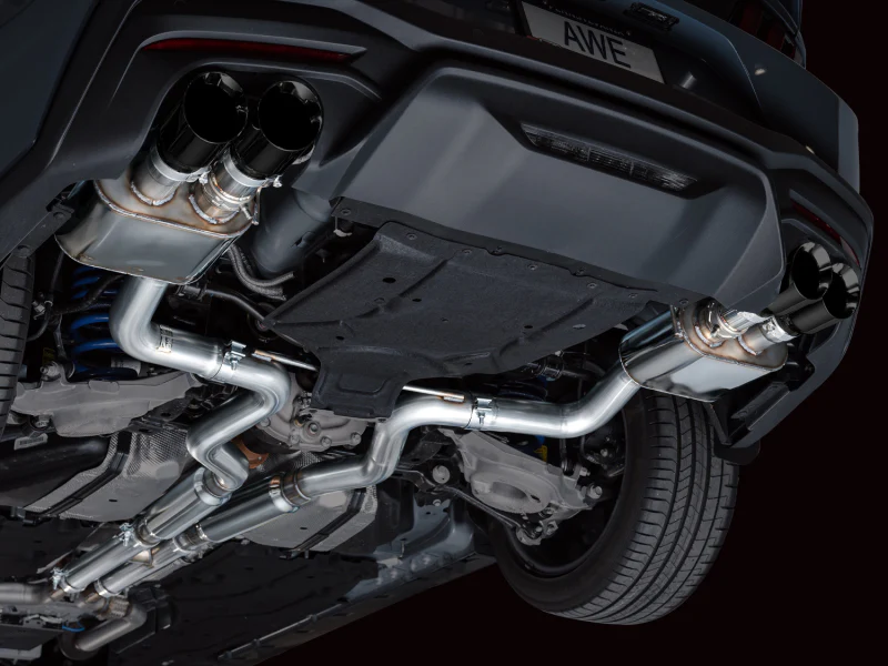 AWE 2024 Ford Mustang GT Fastback S650 RWD SwitchPath Catback Exhaust w/ Quad Diamond Black Tips - Image 7