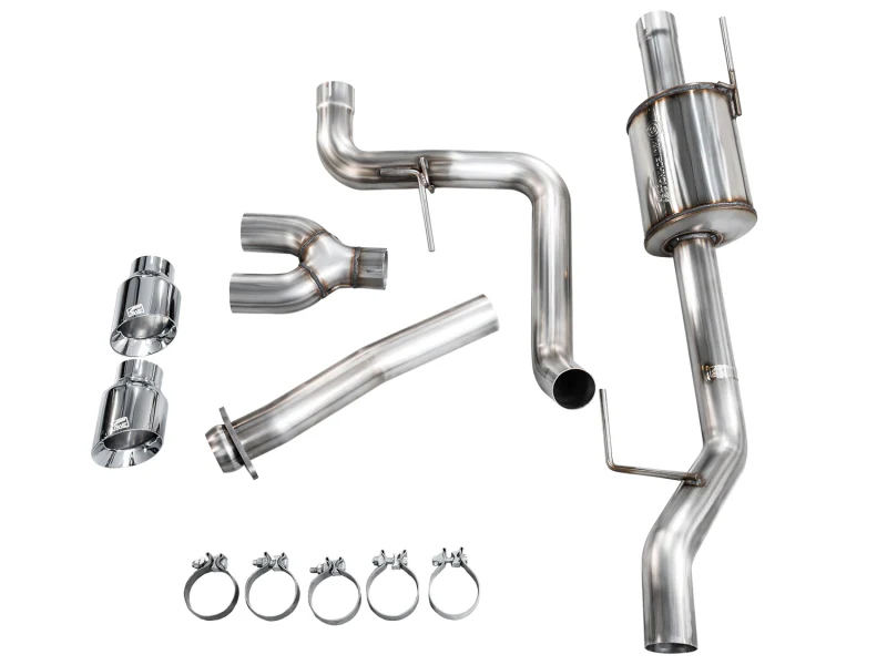 AWE 21-25 Ford F150 (14th Gen Reg Cab) Cat-Back Exhaust - 4.5in Dual Side Exit Chrome Tips - Image 11
