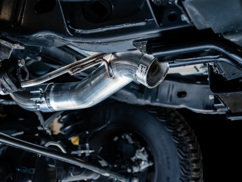 AWE Tuning 2021+ Ford Bronco 0FG Exhaust (No Tips) w/ Bash Guard - Image 3