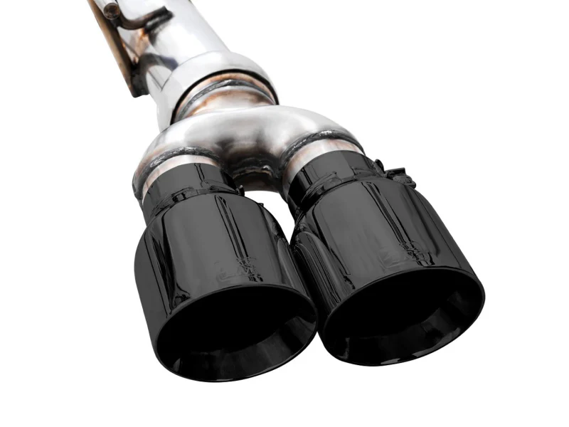 AWE Tuning 22-23 GMC Sierra 1500 AT4X 6.2L 0FG Catback Split Dual (Flat Bumper) - Diamond Black Tips - Image 10