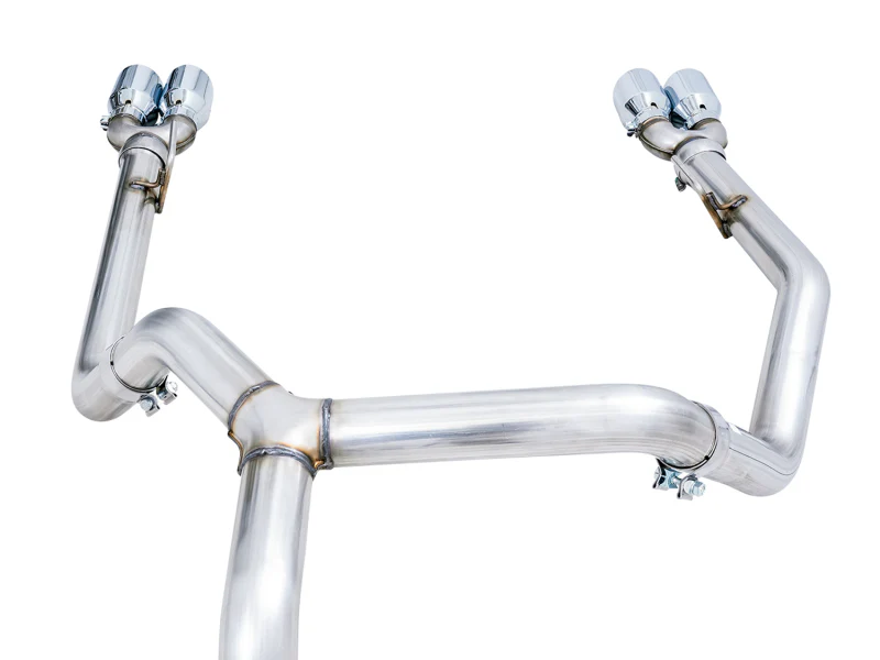 AWE Tuning 4th Gen GM 1500 5.3L 0FG Catback Split Rear Exit (w/ Bumper Cutouts) - Quad Chrome Tips - Image 9