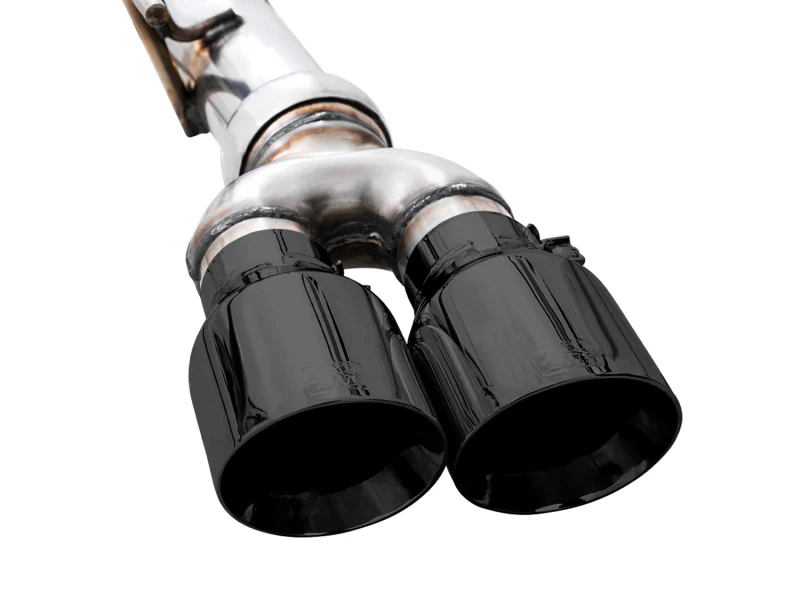 AWE Tuning 4th Gen GM 1500 6.2L 0FG Catback Split Rear Exit (w/ Bumper Cutouts) - Quad Diamond Tips - Image 5