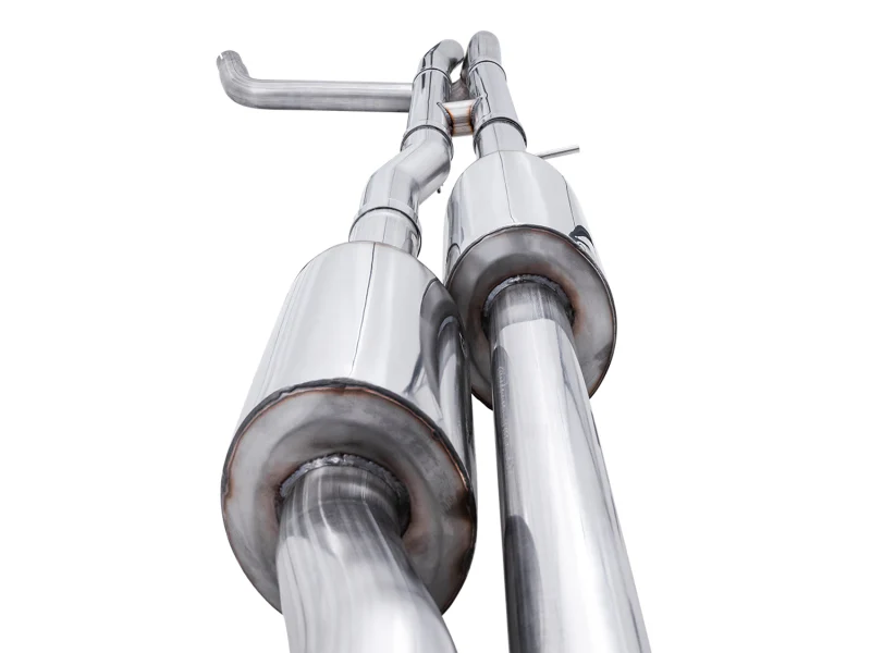 AWE Tuning 4th Gen GM 1500 6.2L 0FG Catback Split Rear Exit (w/ Bumper Cutouts) - Quad Diamond Tips - Image 6