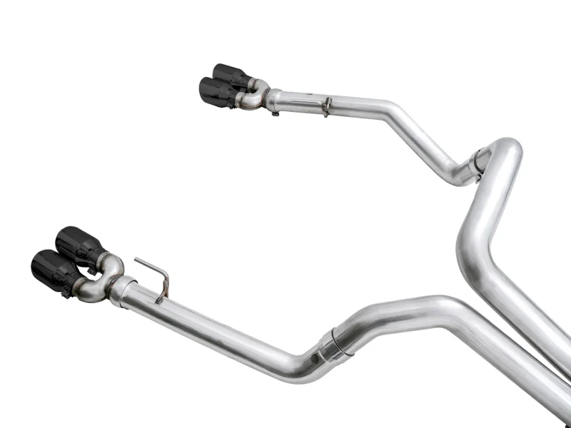 AWE Tuning 4th Gen GM 1500 6.2L 0FG Catback Split Rear Exit (w/ Bumper Cutouts) - Quad Diamond Tips - Image 8