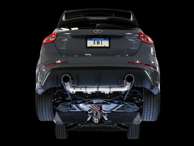 AWE Tuning Ford Focus RS Track Edition Cat-back Exhaust - Chrome Silver Tips - Image 2