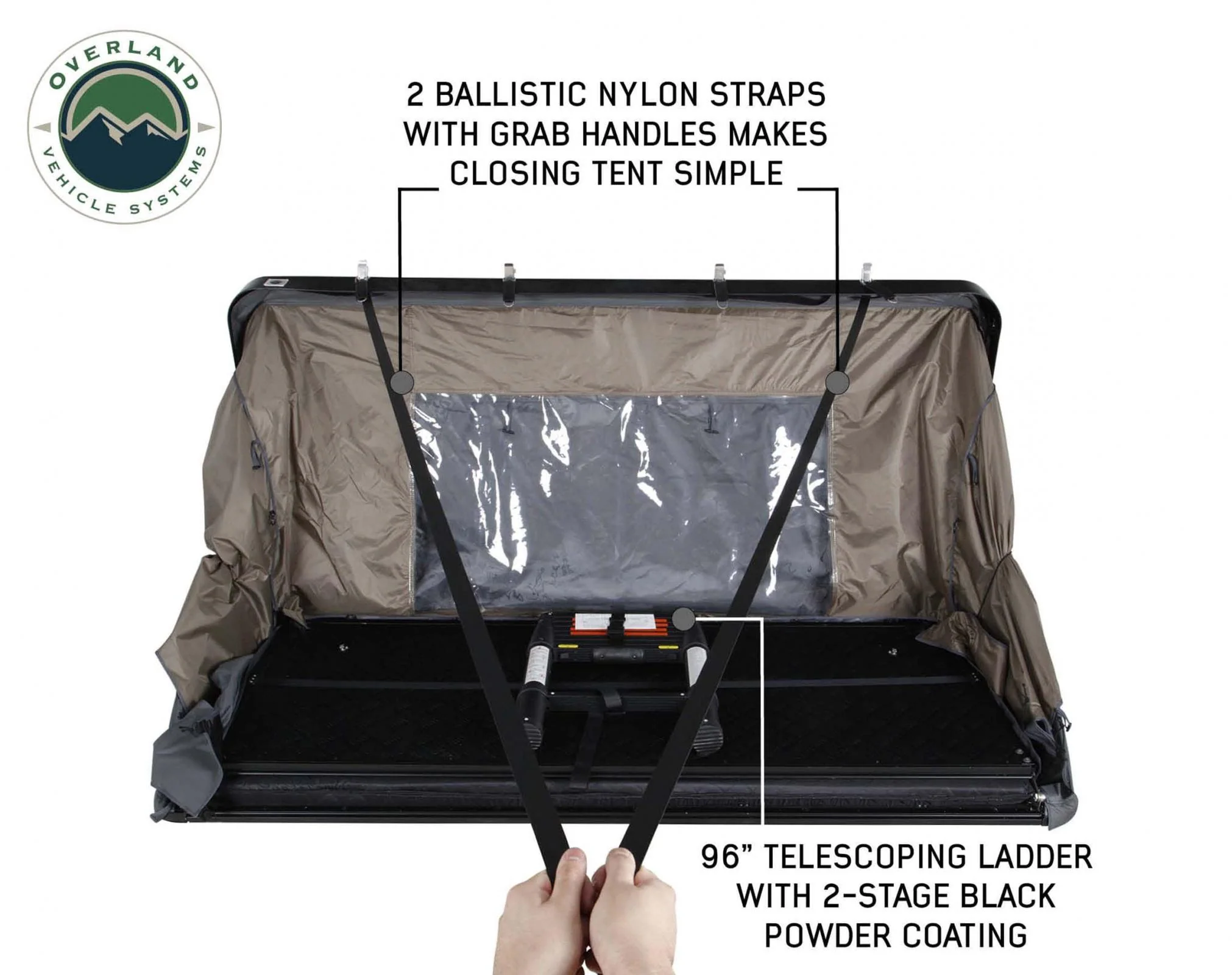 Best Hard Shell Rooftop Tent 18189901 Bushveld II Overland Vehicle Systems - 18189901 - Image 11