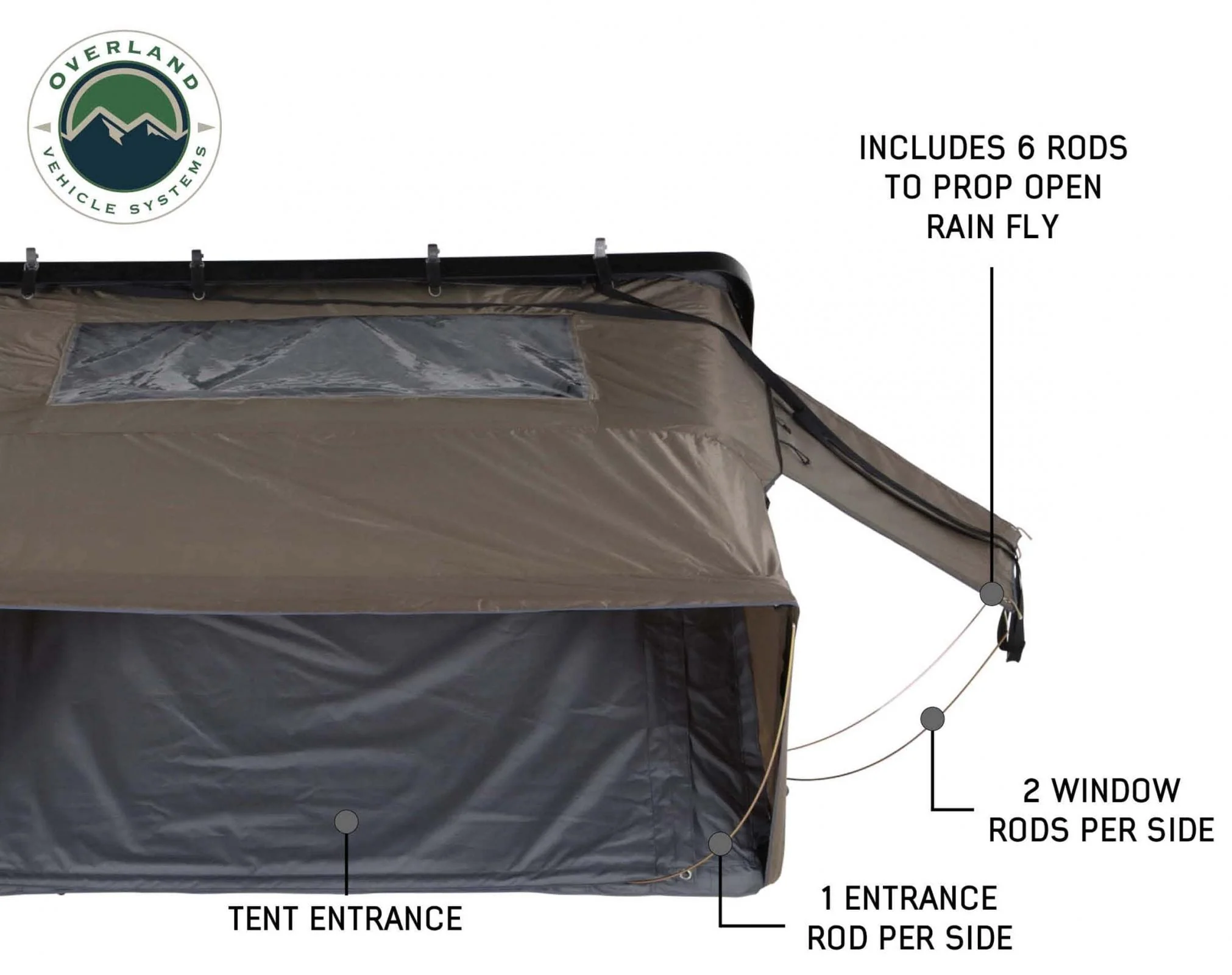 Best Hard Shell Rooftop Tent 18189901 Bushveld II Overland Vehicle Systems - 18189901 - Image 4