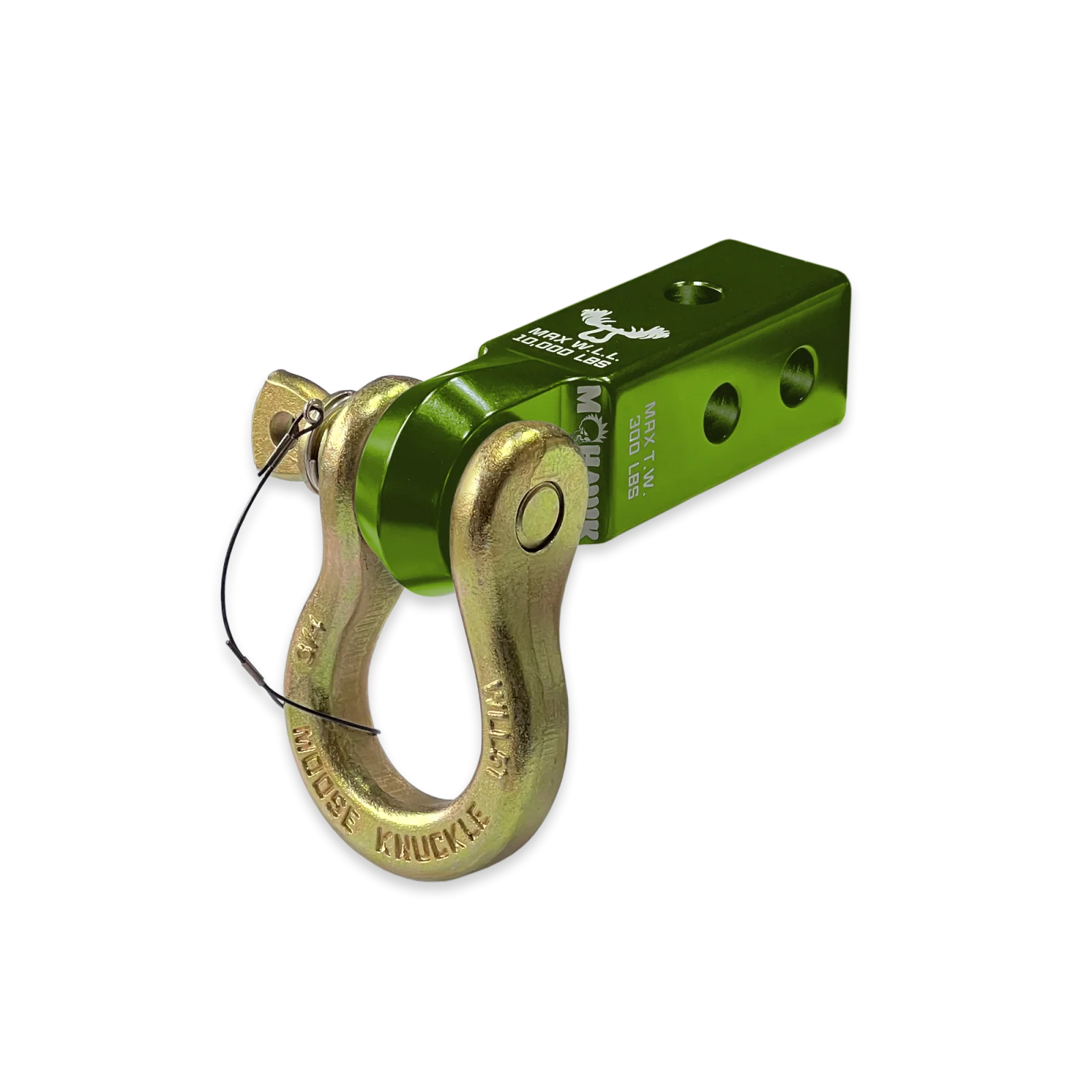 B'oh 3/4 Spin Pin Shackle and Mohawk 2.0 Receiver Combo Bean Green / Brass Knuckle Moose Knuckle Offroad - FN000037-013 - Moose Knuckle Offroad