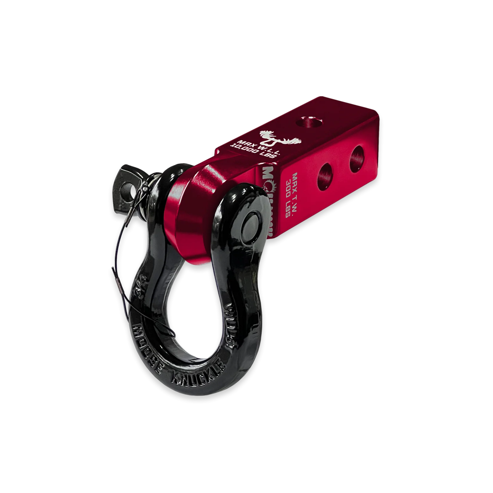 B'oh 3/4 Spin Pin Shackle and Mohawk 2.0 Receiver Combo Red Rum / Black Hole Moose Knuckle Offroad - FN000035-009 - Moose Knuckle Offroad