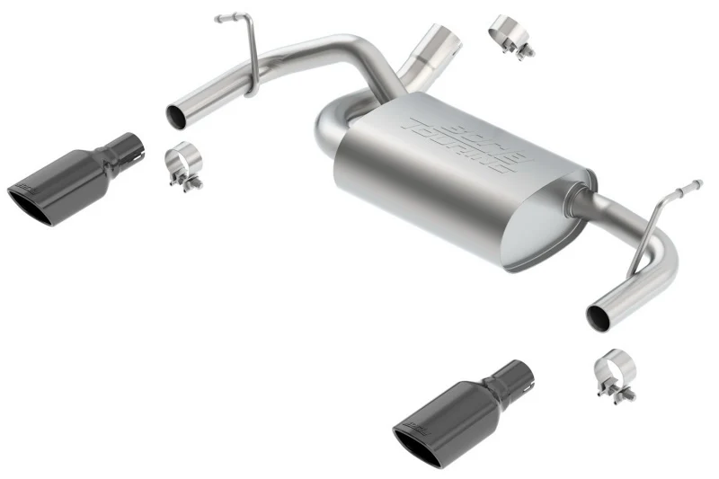 Borla 12-16 Jeep Wrangler 3.6AT/MT 4WD 2+4DR S/ SQ /RL/AC SR 2.5in, 2in Tip 3.5 sqx8 Black Chrome - Image 2
