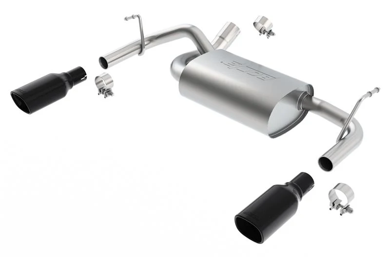 Borla 12-16 Jeep Wrangler 3.6AT/MT 4WD 2+4DR S/ SQ /RL/AC SR 2.5in, 2in Tip 3.5 sqx8 Black Chrome - Image 4