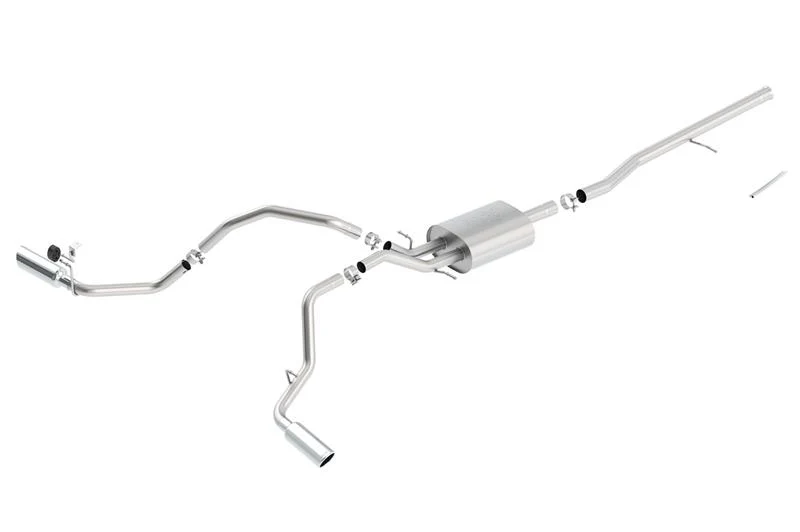 Borla 14 Silv/Sierra C/B Exhaust ATAK 1500 5.3L V8 AT/MT 2&4WD Ext Cab Split Side Exit - Image 2