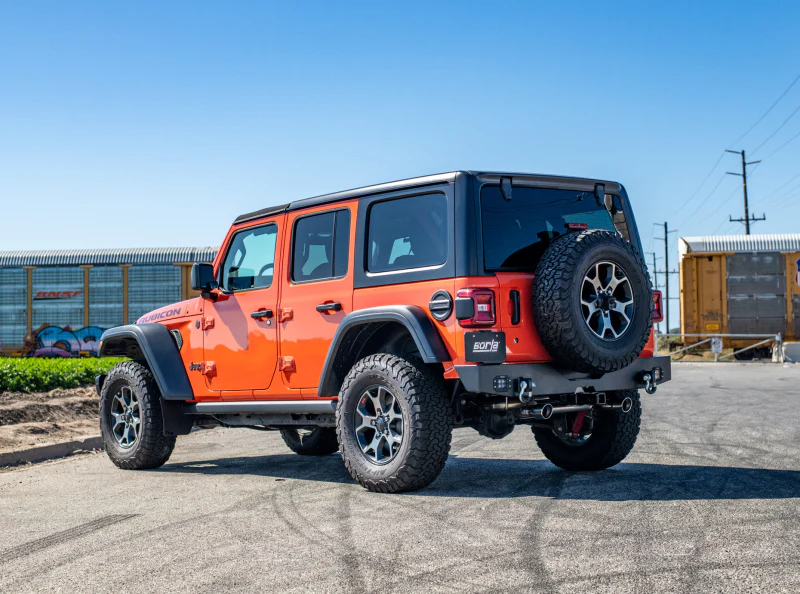 Borla 18-19 Jeep Wrangler JL/JLU 2.0L 4Cyl 2DR/4DR Axle Back Exhaust ATAK w/ 3.5in Tips - Image 3